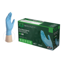 1636-Ammex XN 3 mil Nitrile Powder Free Gloves